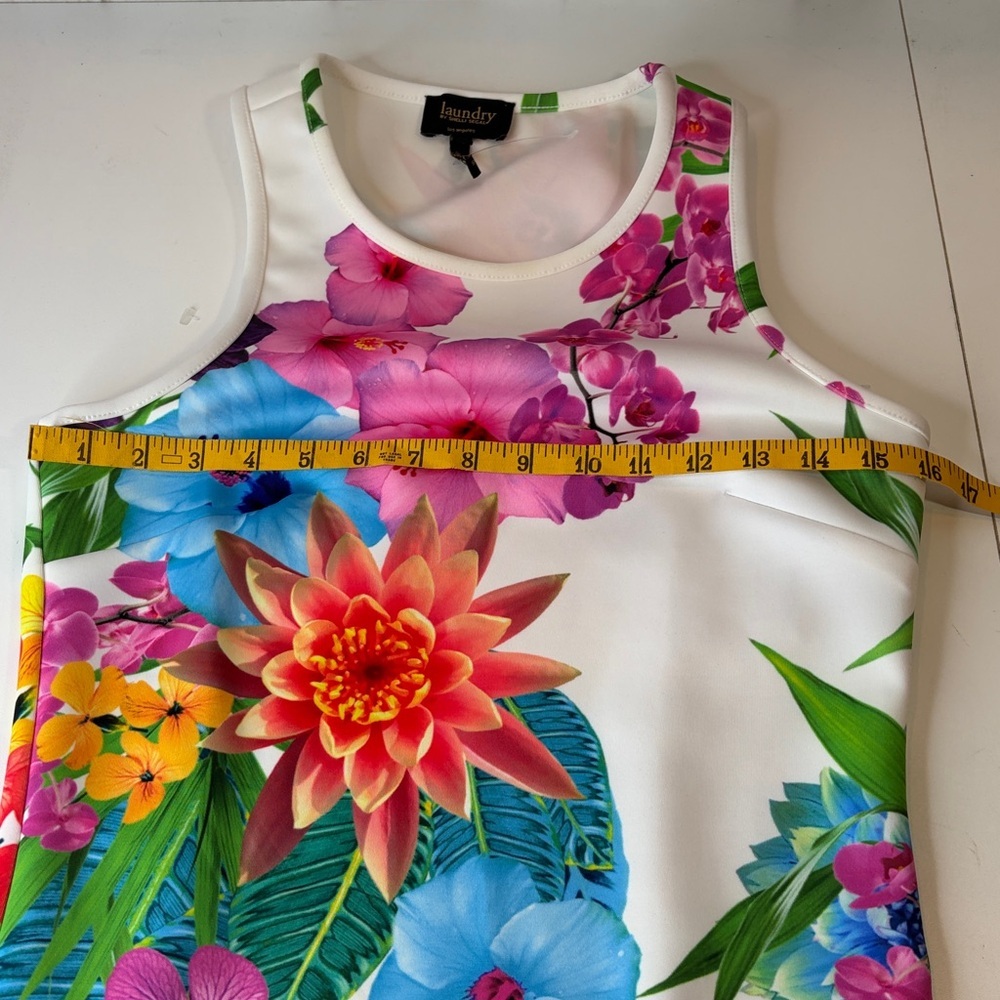 Laundry by Shelli Segal Colorful Floral Mini Dress Racer Back Women’s Small EUC - Picture 12 of 14
